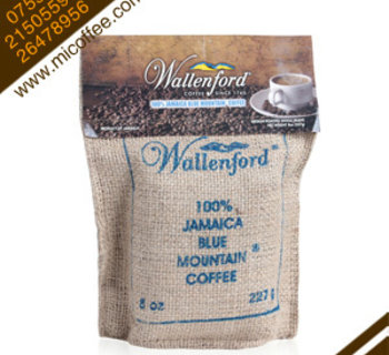 原裝進口wallenford 100%牙買加藍山咖啡豆227g麻袋裝正品